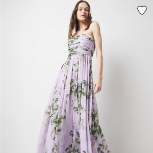 White House Black Market Cream Strapless Sundress